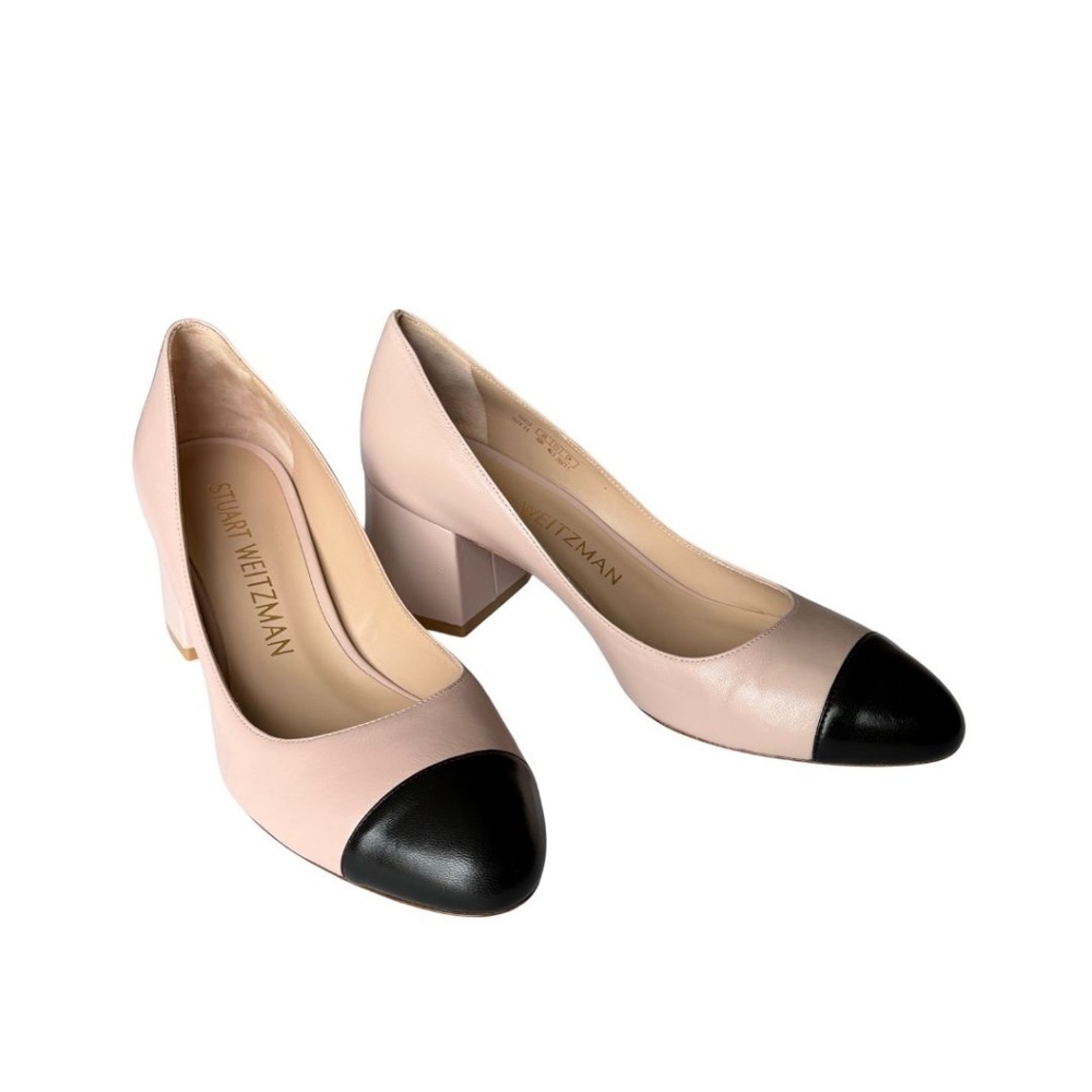 Stuart Weitzman Flareblock 60 Dolce/Black Pump Size 10 NWT Includes Box